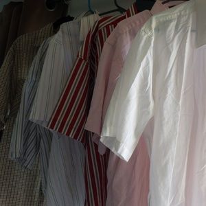 Men's button-up dress shirts, short sleeved,  XL